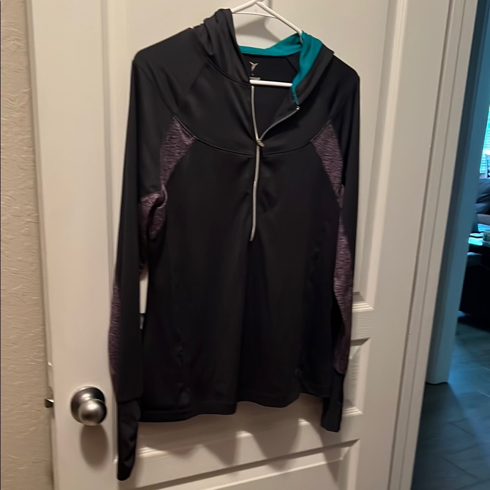 Old Navy Black and Teal Women's Top